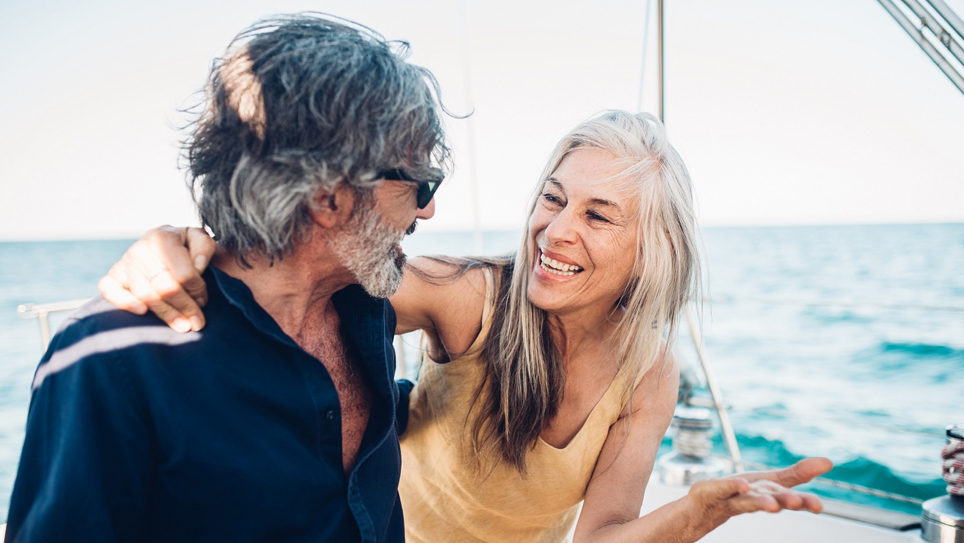 couple on a boat